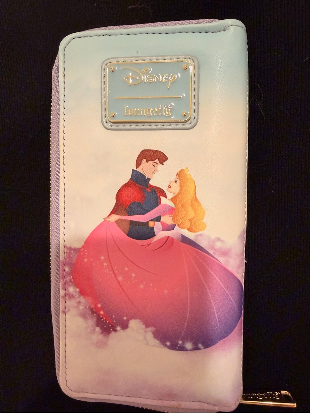 Loungefly Pink & Purple Aurora and Prince Zip Wallet